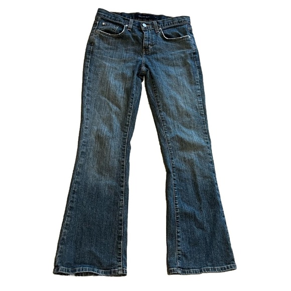 Calvin Klein Jeans Flare Mid Rise Medium Wash Denim Size 2 Blue Stretch - Picture 1 of 10